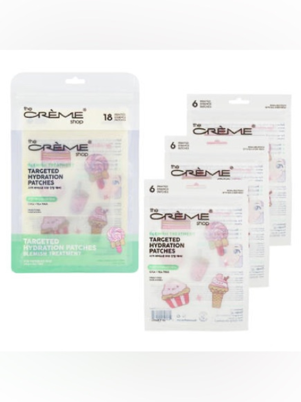 The Crème Shop Targeted Hydration Patches - Mint & Pink